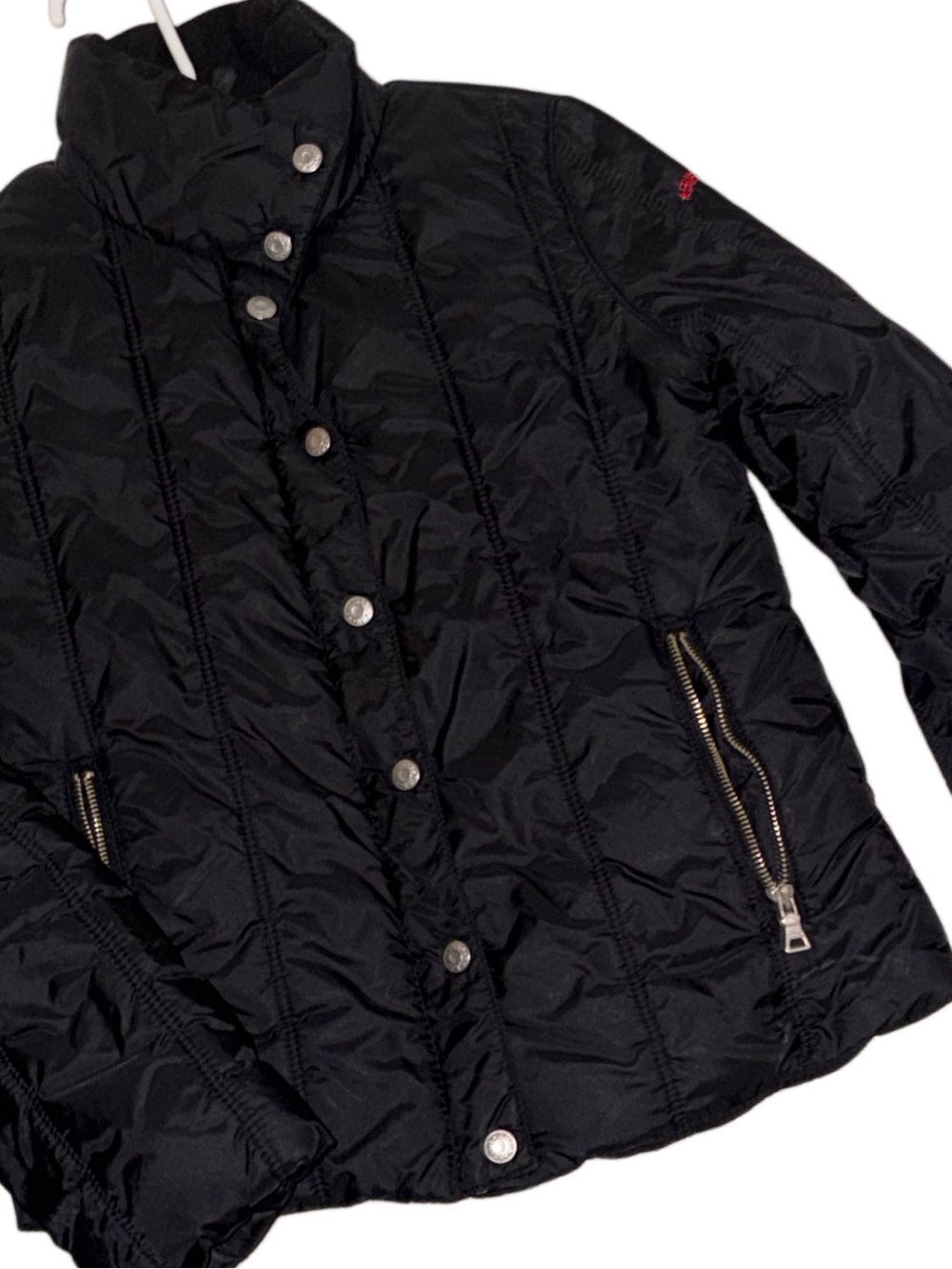 Guess Black Quilted Puffer Jacket